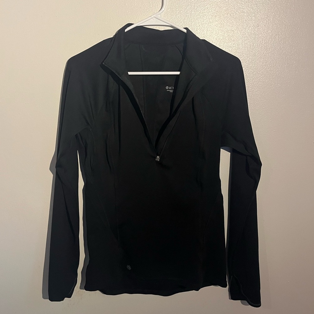 Athleta black quarter zip